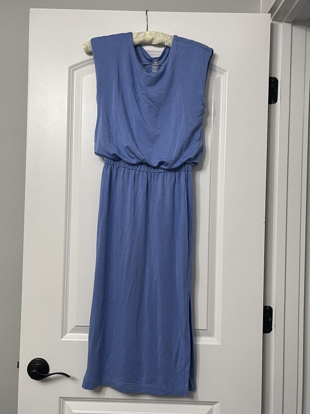 Lou & Grey Blue Maxi Dress XXSP Sleeveless Waist Comfy Chic Minimalist Coastal